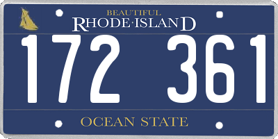 RI license plate 172361
