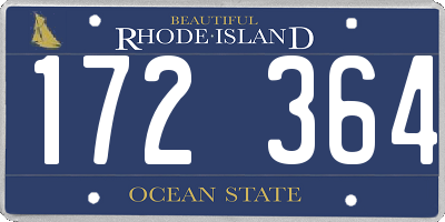 RI license plate 172364