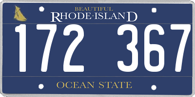 RI license plate 172367