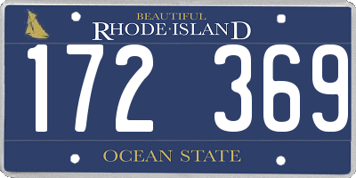 RI license plate 172369