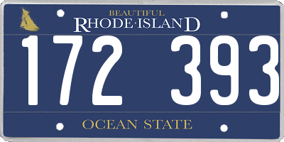 RI license plate 172393