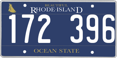 RI license plate 172396