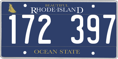 RI license plate 172397
