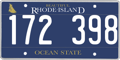 RI license plate 172398