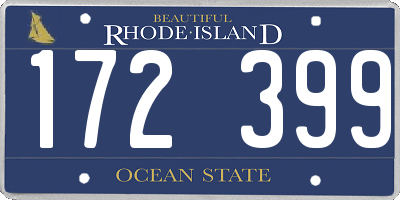 RI license plate 172399