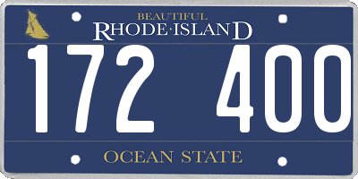 RI license plate 172400