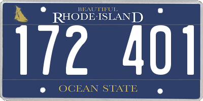 RI license plate 172401