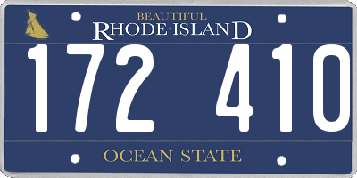 RI license plate 172410