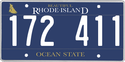 RI license plate 172411