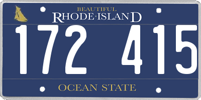 RI license plate 172415