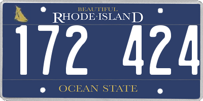 RI license plate 172424