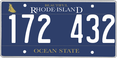 RI license plate 172432
