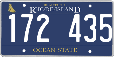 RI license plate 172435
