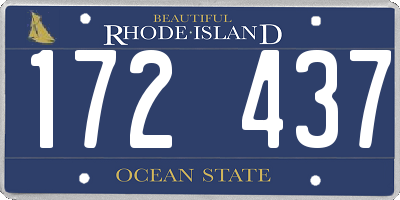 RI license plate 172437