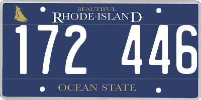 RI license plate 172446