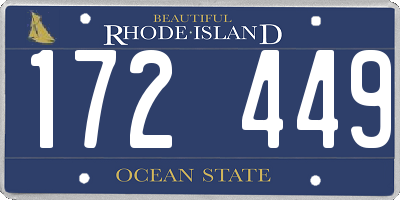 RI license plate 172449