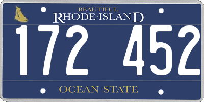 RI license plate 172452