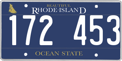 RI license plate 172453