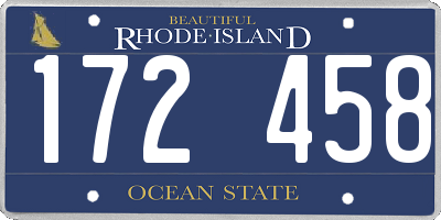 RI license plate 172458
