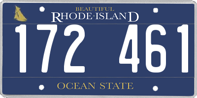 RI license plate 172461