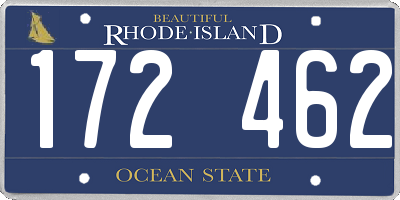 RI license plate 172462