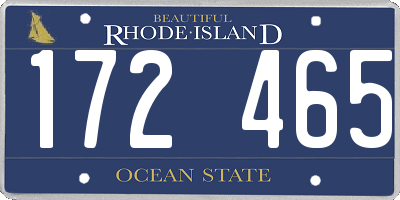 RI license plate 172465