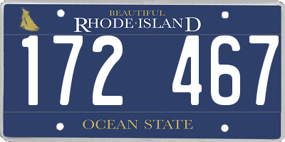RI license plate 172467