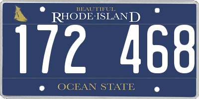 RI license plate 172468