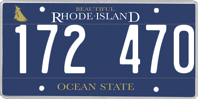 RI license plate 172470