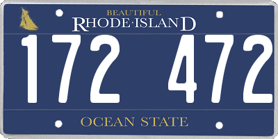 RI license plate 172472
