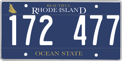 RI license plate 172477