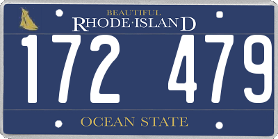 RI license plate 172479