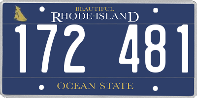 RI license plate 172481