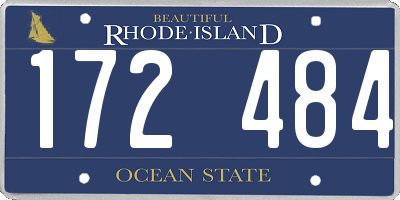 RI license plate 172484