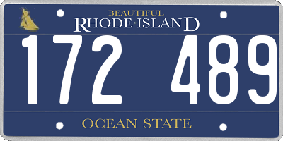 RI license plate 172489
