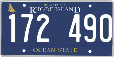 RI license plate 172490