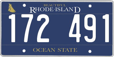 RI license plate 172491