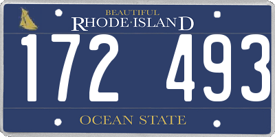RI license plate 172493