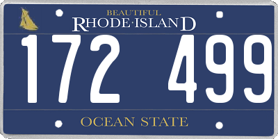 RI license plate 172499
