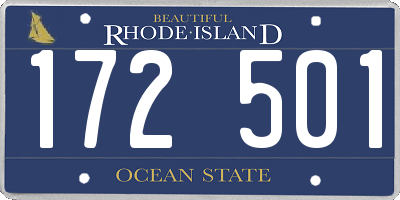RI license plate 172501