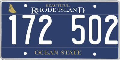 RI license plate 172502
