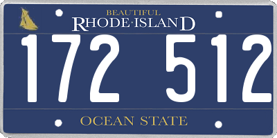RI license plate 172512