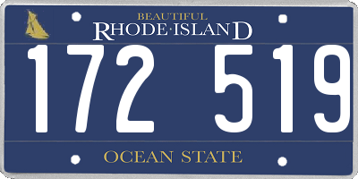 RI license plate 172519