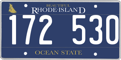 RI license plate 172530