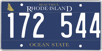RI license plate 172544