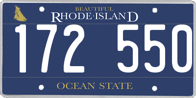 RI license plate 172550