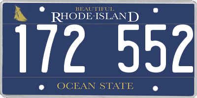 RI license plate 172552