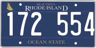 RI license plate 172554