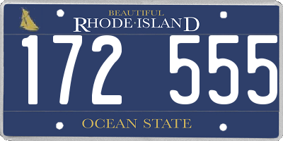 RI license plate 172555