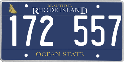 RI license plate 172557